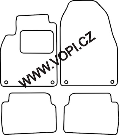 Autokoberce Saab 9-3 2008 - Perfectfit (4011)